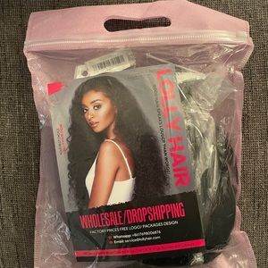 Hair extensions- 30” real human hair, dark brown.